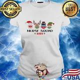 Nurse squad 2020 mask christmas s Ladies tee