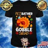 Official Bakery Chef Gobble Squad Turkey Face Mask Thanksgiving Funny Shirt