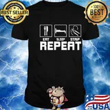 Official Eat Sleep Strip Repeat Shirt