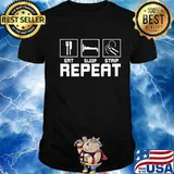 Official Eat Sleep Strip Repeat Shirt