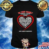 Official In This Family Nobody Fights Alone Lung Cancer Awareness Shirt