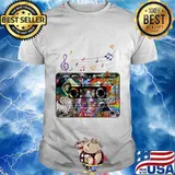 Official Music Tapes Colors Staves Pink Floyd Shirt