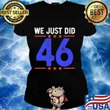 Official We Just Did 46 Blue Stars Red Shirt Ladies tee