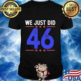 Official We Just Did 46 Blue Stars Red Shirt