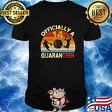Officially Quaranteen 14th Birthday Basketball Vintage Shirt