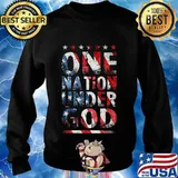 One Nation Under God American Flag Stars Patriotic Shirt Sweater