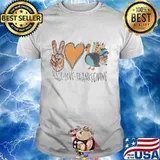 Peace Love Thanksgiving Tuyrkey Shirt