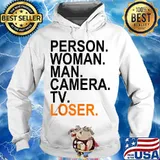 Person woman man camera tv loser s Hoodie