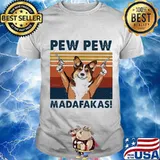 Pew Pew Madafakas Dog Gun Vintage Shirt