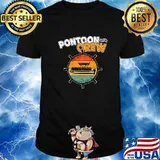 Pontoon Crew Boating Boat Lover Pontooning Vintage Retro Shirt