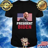 President biden joe election winner american flag democrat shirt