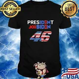 President joe biden 46 2020 american flag shirt