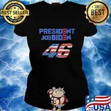 President joe biden 46 american flag 2020 s Ladies tee