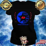 Proud American 46 Election Stars American Flag Shirt Ladies tee