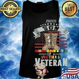 Proud Son Of A Viet Nam Veteran American Flag Shirt Tank top