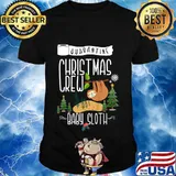 Quarantine christmas crew 2020 baby sloth matching family shirt
