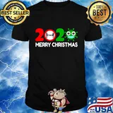 Quarantine merry christmas 2020 design pajamas family shirt