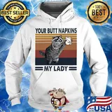 Racoon your butt napkins my lady toilet paper vintage retro s Hoodie