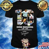 Rip Diego Maradona Argentinian Football Legend And World Signature Shirt