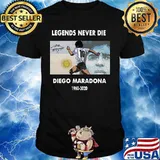 Rip Legends Never Die Diego Maradona 1960 2020 Sun Signature Shirt