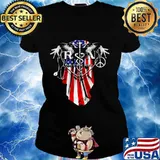 Rn registered nurse american flag s Ladies tee
