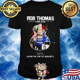 Rob thomas 1990 2020 thank you for the memories signatures guitar shirt