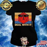 Roll game deal with it vintage retro s Ladies tee