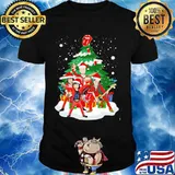 Rolling Stones Band Music Wear Pajama Santa Christmas Tree Merry Xmas Shirt