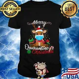 Rudolph Reindeer Wear Face Mask Merry Quarantine Christmas 2020 Shirt