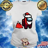Santa Among Us Sus Among Us Christmas Shirt Ladies tee