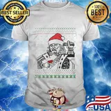 Santa claus a card ugly christmas shirt