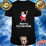 Santa Claus Wearing Mask Funny 2020 Merry Christmask Shirt
