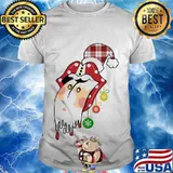 Santa Clause Rolling Stones Merry Christmas Shirt