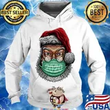 Santa Clause Wear Mask 2020 Covid 19 Merry Xmas Shirt Hoodie
