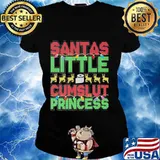 Santa's little cumslut princess toilet paper ugly christmas s Ladies tee