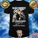 Sean connery 007 90th anniversary 1930 2020 thank you for the memories signature shirt