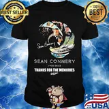Sean connery 1930 2020 thank you for the memories signature shirt