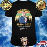 Sean connery 1930 2020 thank you for the memories signature vintage retro shirt