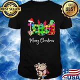 Shoes Shovel Leopaid Merry Christmas Shirt