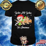 Sloth wake me when it's christmas shirt