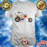 Snoopy And Woodstock Riding A Motorcycle Shirt