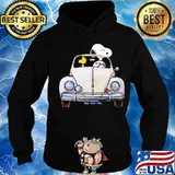 Snoopy and woodstock riding car 09 09 mk vintage s Hoodie