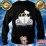 Snoopy and woodstock riding car 09 09 mk vintage s Sweater