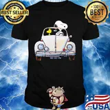 Snoopy and woodstock riding car 09 09 mk vintage shirt