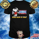 Snoopy icehouse never broke my heart beer shirt