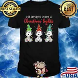 Snoopy my favorite color is christmas lights shirt