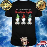 Snoopy my favorite color is christmas lights shirt