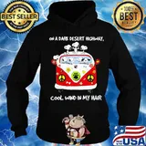 Snoopy riding peace bus on a dark desert highway cool wind in my hair s Hoodie