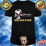 Snoopy yuengling never broke my heart beer shirt