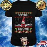 Softball gnome matching family christmas ugly shirt
